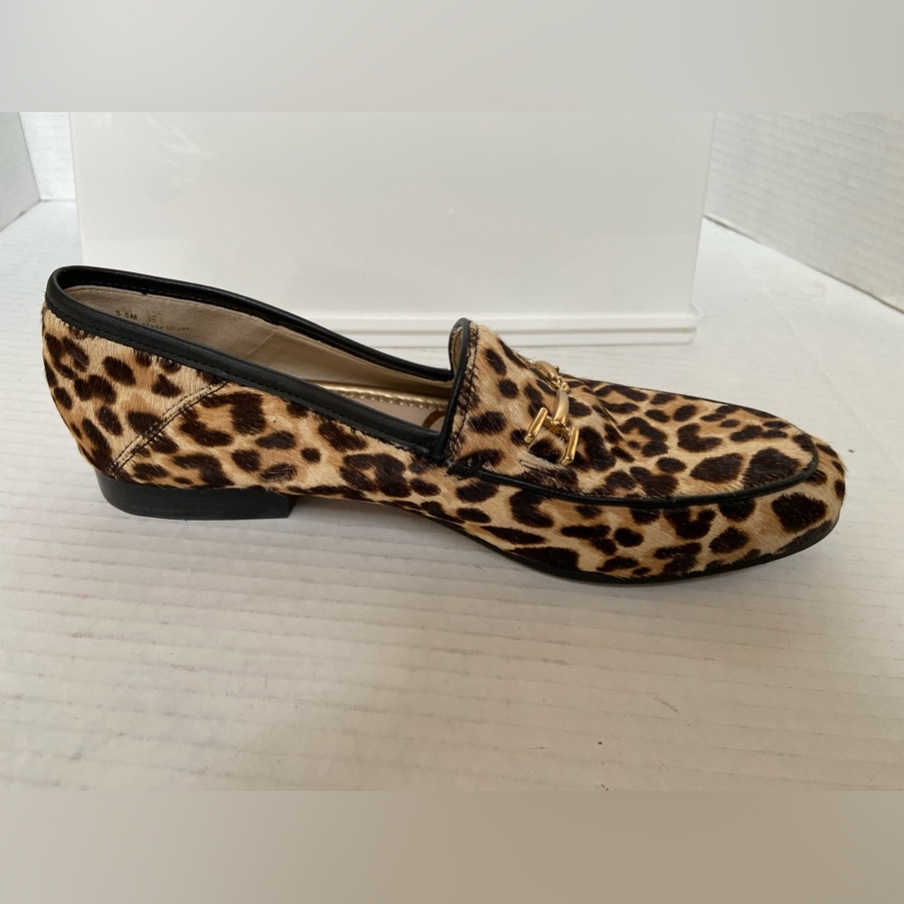 Sam Edelman Calf Hair Flats Womens Shoes Loafers Brown Leopard Cheetah Sz 5.5 - Picture 6 of 11